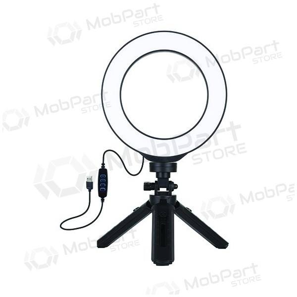 LED žiedinė Lampe 16cm, su trikoju stovu 12-14.5cm, USB LED žiedinė Lampe 16cm, su trikoju stovu 12-14.5cm, USB