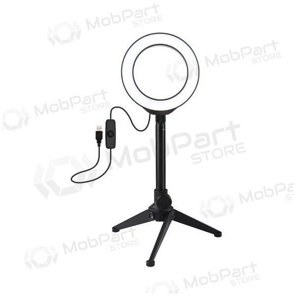 LED žiedinė Lampe 12cm, su trikoju staliniu stovu iki 21.8cm, USB, LED žiedinė Lampe 12cm, su trikoju staliniu stovu iki 21.8cm, USB,