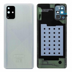 Samsung A715 Galaxy A71 2020 Rückseite Akkudeckel Silbrig (Prism Crush Silver) (gebraucht grade C, original)