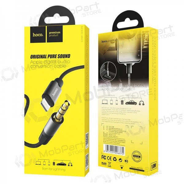 Adapter von Apple -Lightning- auf Audio 3,5mm HOCO UPA13 (schwarz)