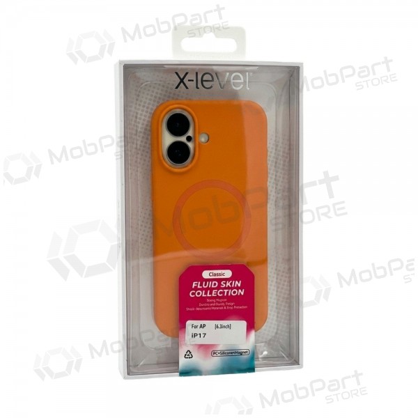 Apple iPhone 17 Pro Max, 18 Pro Max Hülle - X-Level Fluid Skin MagSafe (Schwarz)