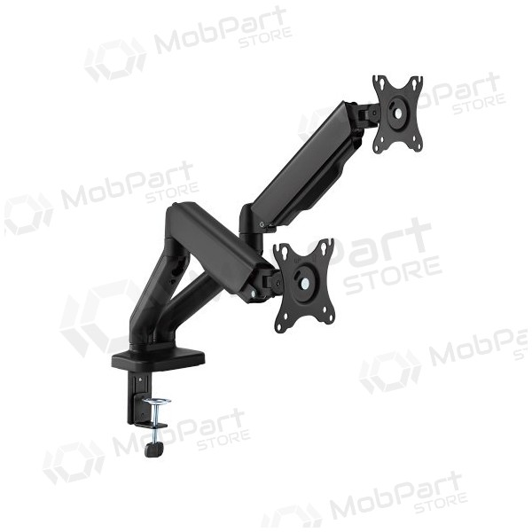 Dviejų 17”-32” monitorių spyruoklinis laikiklis, Schwarz Dviejų 17”-32” monitorių spyruoklinis laikiklis, Schwarz