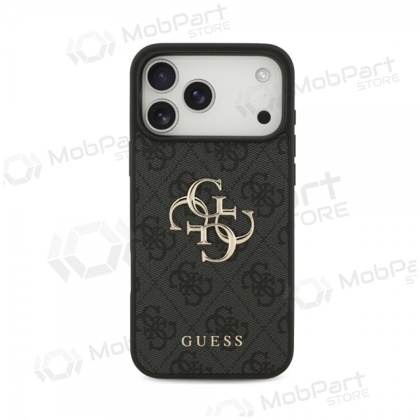 Apple iPhone 18 Pro Hülle - Guess PU 4G Metal Logo (grau)