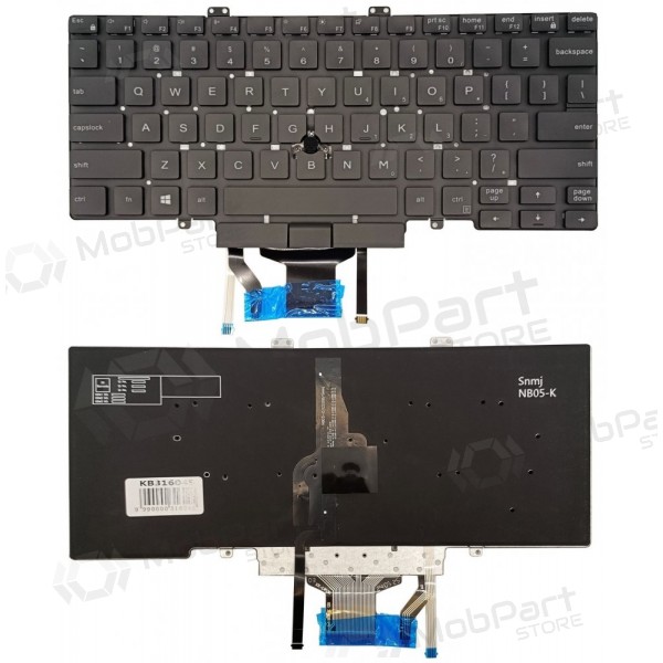 Tastatur DELL Latitude 5400, su „trackpoint“ Tastatur DELL Latitude 5400, su „trackpoint“