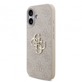 Apple iPhone 17 hülle - Guess PU 4G Metal Logo (grau)