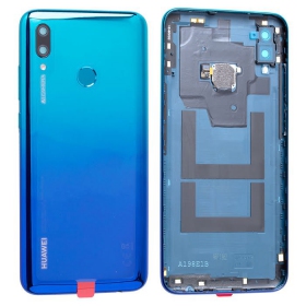 Huawei P Smart 2019 Rückseite Akkudeckel Blau (Aurora Blue) (gebraucht grade C, original)