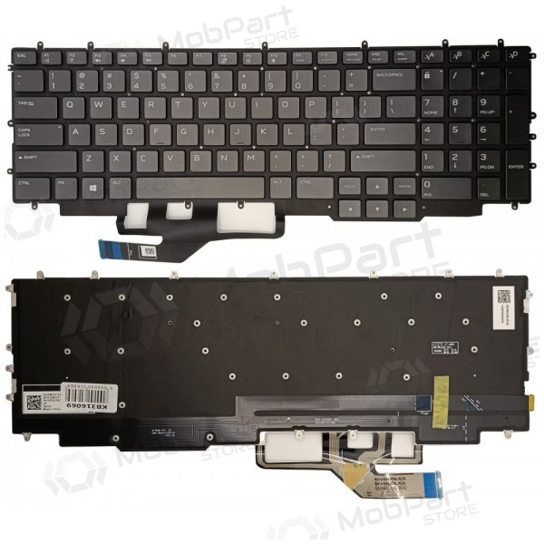 Tastatur DELL G7 17 7700, su spalvotu pašvietimu, US Tastatur DELL G7 17 7700, su spalvotu pašvietimu, US