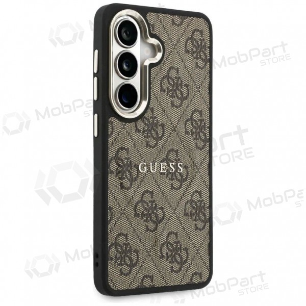 Samsung Galaxy S26 hülle - Guess PU Leather 4G Gold Frame Magnetic (braun)
