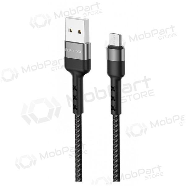 USB Kabel Borofone BX34 microUSB 1.0m (Schwarz)