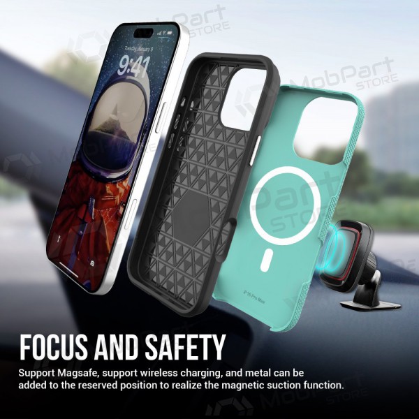 Handyhülle Perfectionists Triangle Mag Case Apple iPhone 16 Pro Max Grün