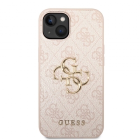 Apple iPhone 14 Hülle - Guess PU 4G Metal Logo