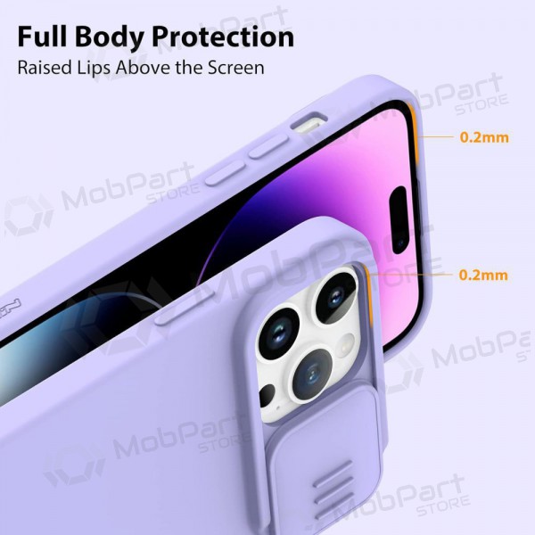 Apple iPhone 14 Pro Max Handyhülle „Nillkin Silicone“ (šviesiai Violett) Apple iPhone 14 Pro Max Handyhülle „Nillkin Silicone“ (šviesiai Violett)