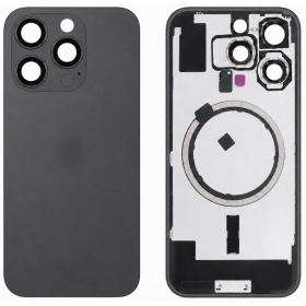 Apple iPhone 16 Pro rückseitige Abdeckung (schwarz) (Premium)