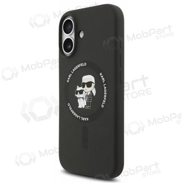 Apple iPhone 17 hülle - Karl Lagerfeld Liquid Silicone Karl and Choupette MagSafe (schwarz)