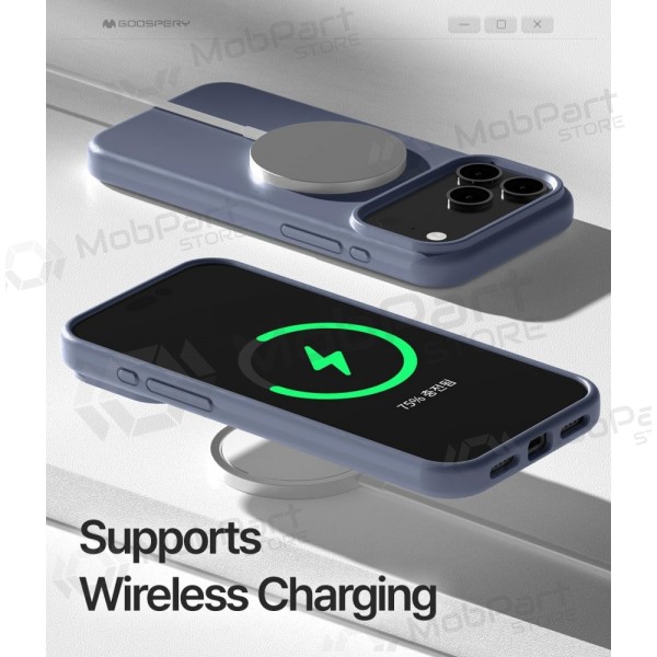 Handyhülle Mercury Pure Magsafe Silicon Case Apple iPhone 17 levandos Grau