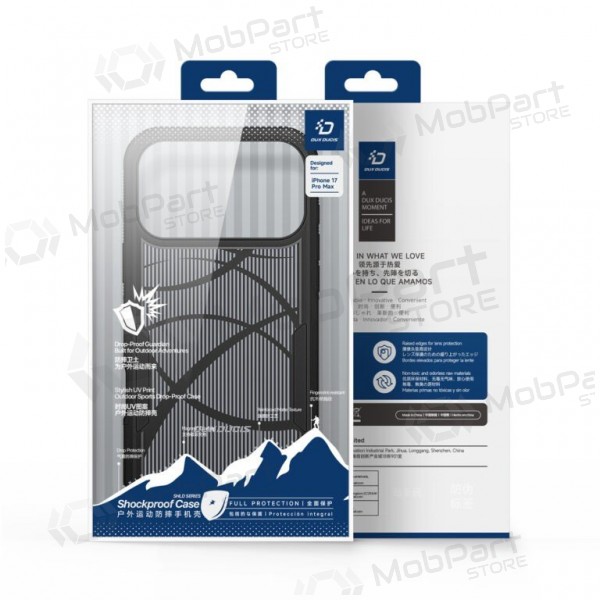 Apple iPhone 17 Pro Max, 18 Pro Max hülle - Dux Ducis Shld schwarz (Triangle Pattern)