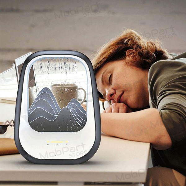 Entspannungs-Bluetooth-Lautsprecher mit RGB-Beleuchtung Relaxing Rain grau