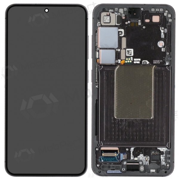 Ekranas Samsung S921 S24 su lietimui jautriu stikliuku und rėmeliu Onyx Black original (service pack)