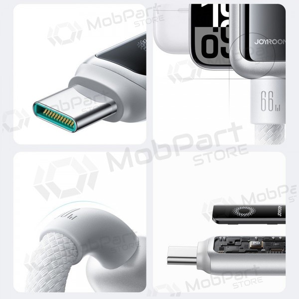 USB-C kabel joyroom S-A55 starflight USB-A auf USB-C 1.2 m 66 W weiß.