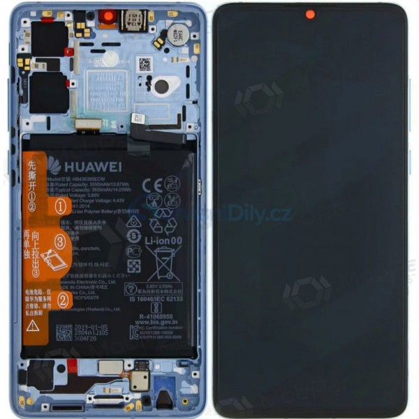 Huawei P30 (new version 2021) Display (Breathing Crystal) (mit Rahmen und Batterie) (service pack) (original)