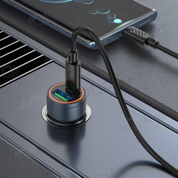 Hoco Z57A 30 W USB-C + USB-A Autoladegerät mit USB-C Kabel 1 m