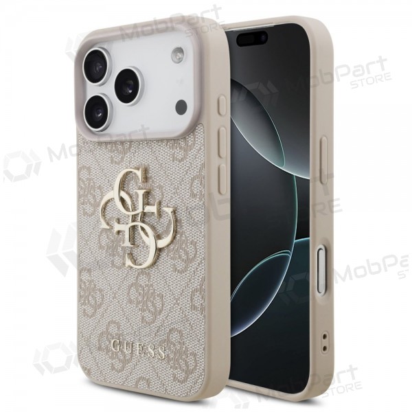 Apple iPhone 17 Pro hülle - Guess PU 4G Metal Logo (rosa)
