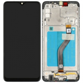 Ekranas Samsung A207F A20s su lietimui jautriu stikliuku und rėmeliu Black original