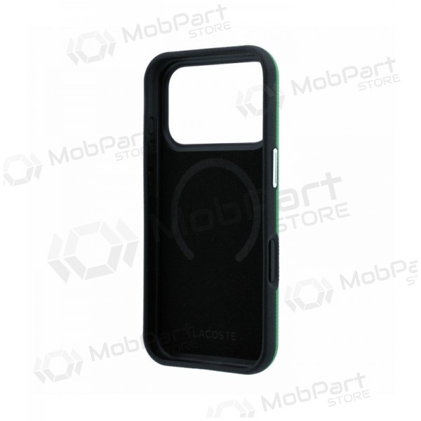 Apple iPhone 18 Pro hülle - Lacoste PVC Petit Pique Semi Wrap Embossed MagSafe (grün)
