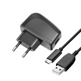 Telefonladegerät Blue Star TFK-TC-1095B 10 W USB-A mit USB-A zu USB-C Kabel schwarz