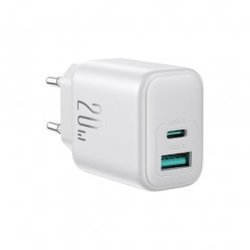 Ladegerät Joyroom JR-TCF21 USB-C/USB-A PD20W Weiß