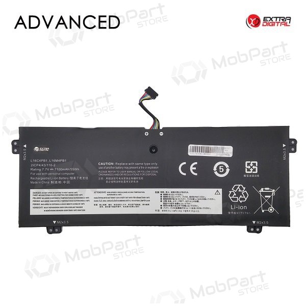 Lenovo L16C4PB1, L16M4PB1, 7100mAh Laptop-Batterie / Akku, Advanced Lenovo L16C4PB1, L16M4PB1, 7100mAh Laptop-Batterie / Akku, Advanced