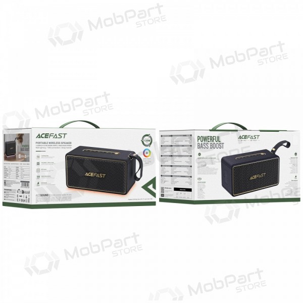 Tragbarer Lautsprecher Acefast K3 Ultra Bluetooth 5.4 60 W 4500 mAh IPX6 schwarz