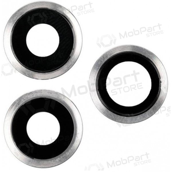 Apple iPhone 11 Pro / 11 Pro Max Kameraglas (3Stck) (Silbrig) (mit Rahmen) Apple iPhone 11 Pro / 11 Pro Max Kameraglas (3Stck) (Silbrig) (mit Rahmen)