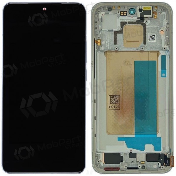 Ekranas Xiaomi Poco F7 5G su lietimui jautriu stikliuku und rėmeliu Silver White original (service pack)