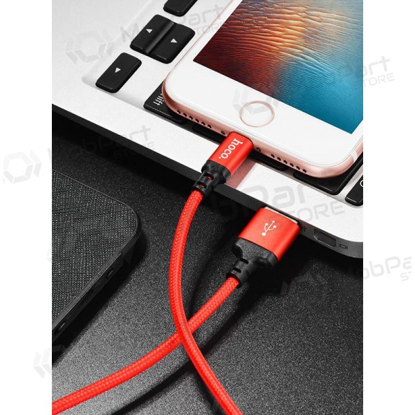 USB Kabel Hoco X14 Lightning (Rot / Schwarz) 1.0m