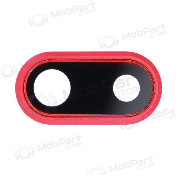 Apple iPhone 8 Plus Kameraglas (Rot) (mit Rahmen)