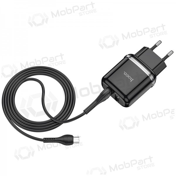Ladegerät Hoco N4 + microUSB (2.4A) (Schwarz)