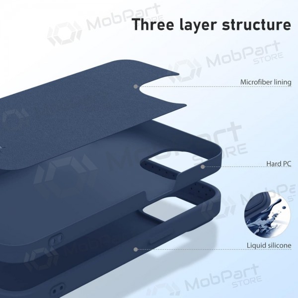 Apple iPhone 15 Handyhülle „Nillkin Silicone“ (Dunkelblau)