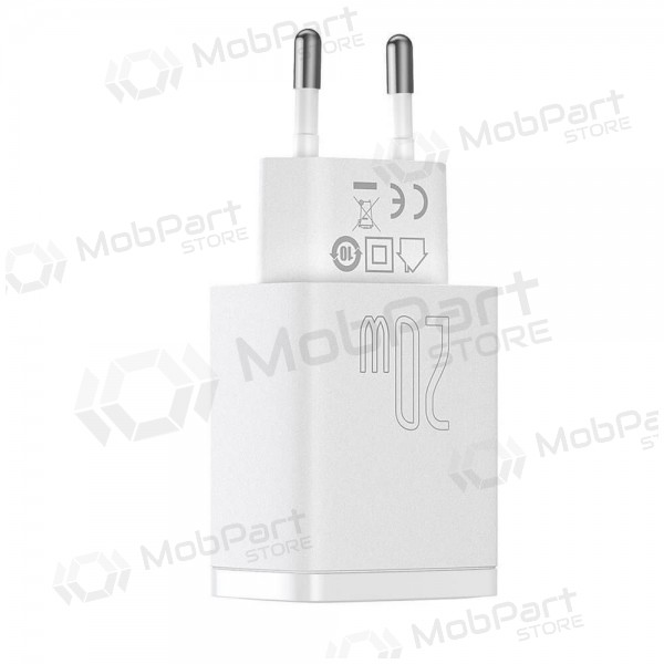 Ladegerät Baseus USB + Type-C 20W CCXJ-B02 (Weiß)