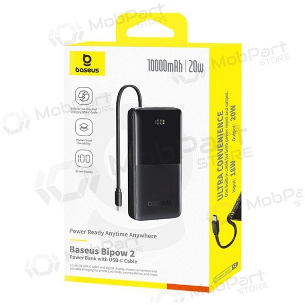 Externe Batterie Power Bank Baseus Bipow 2 20W 10000mAh Schwarz P10077101113-00 Externe Batterie Power Bank Baseus Bipow 2 20W 10000mAh Schwarz P10077101113-00