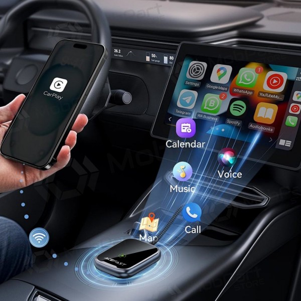 CarPlay Adapter Acefast QC1 kabelloses Android Auto schwarz