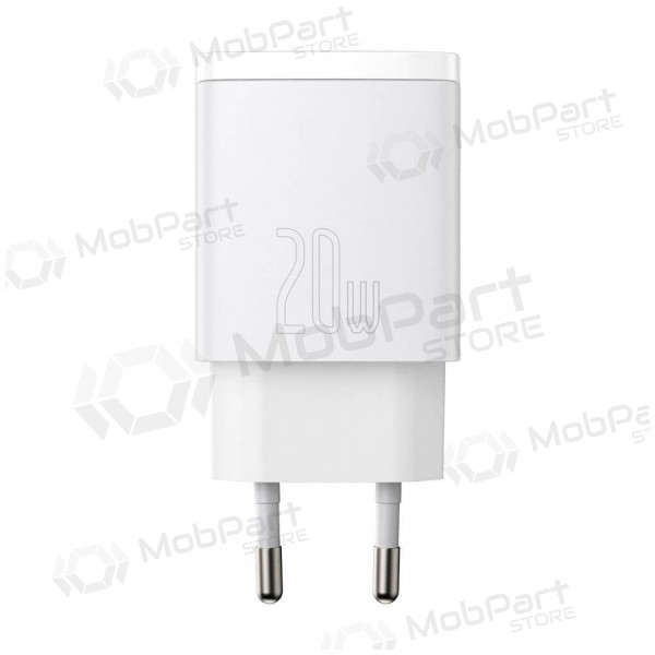 Ladegerät Baseus USB + Type-C 20W CCXJ-B02 (Weiß)