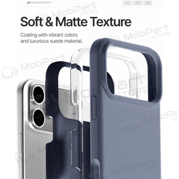 Handyhülle Mercury Pure Magsafe Silicon Case Apple iPhone 17 levandos Grau