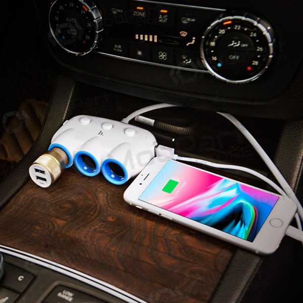 Auto-Ladegerät - šakotuvas Hoco C1 2xUSB 3xconnector (3.1A) Auto-Ladegerät - šakotuvas Hoco C1 2xUSB 3xconnector (3.1A)