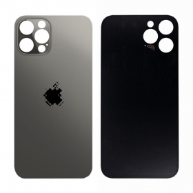 Apple iPhone 12 Pro Rückseite Akkudeckel (Schwarz) (bigger hole for camera)