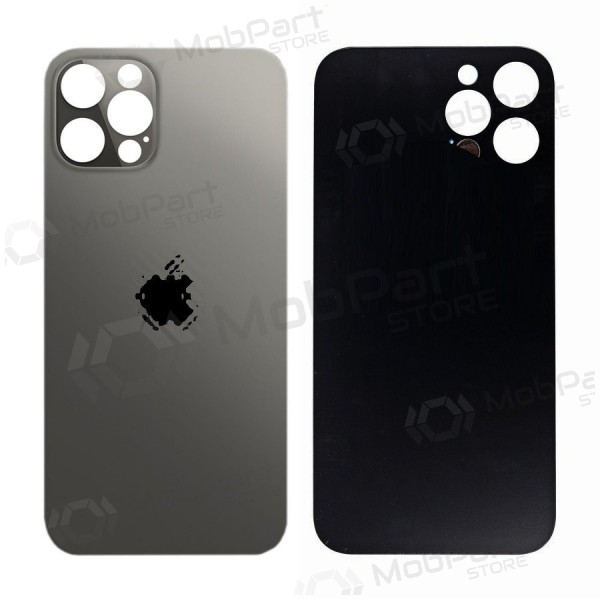 Apple iPhone 12 Pro Rückseite Akkudeckel (Schwarz) (bigger hole for camera)