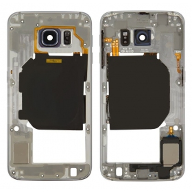 Samsung G920F Galaxy S6 Handy-Rahmen (Schwarz) (gebraucht Grade B, original)