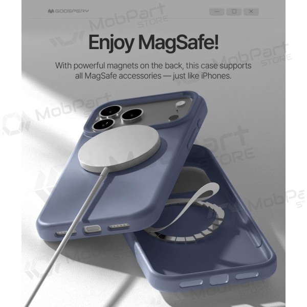 Handyhülle Mercury Pure Magsafe Silicon Case Apple iPhone 17 levandos Grau