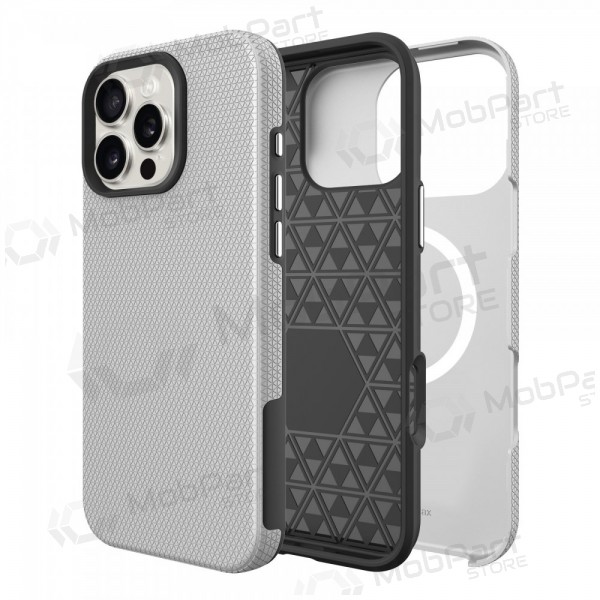 Handyhülle Perfectionists Triangle Mag Case Apple iPhone 16 Silbrig