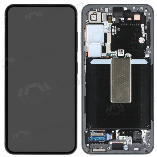 Ekranas Samsung S911 S23 5G su lietimui jautriu stikliuku und rėmeliu Phantom Black original (service pack)